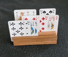 Kartenhalter aus Holzklötzchen