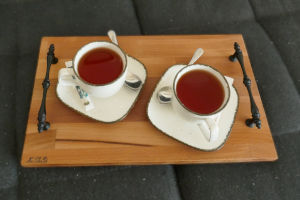 Sofa-Tablett Sofa-Tablett Buche mit Kaffee