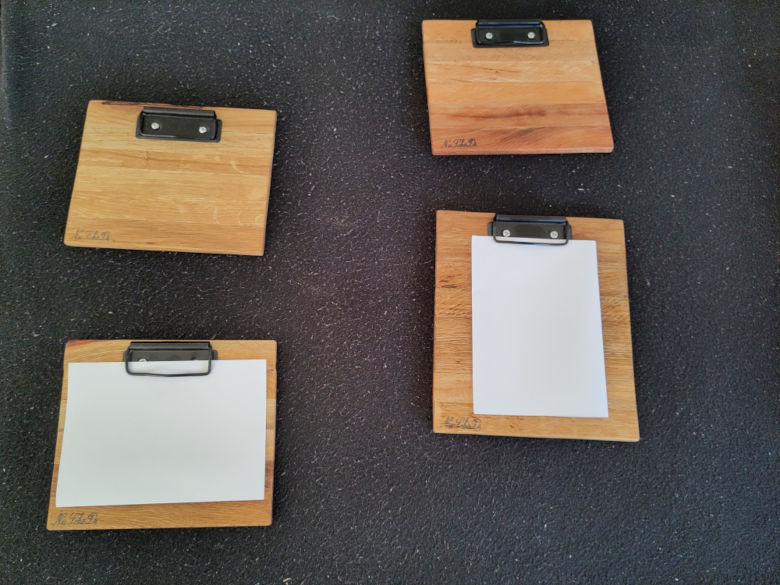 Mini-Clipboards für Notizen in A7 hoch oder quer
